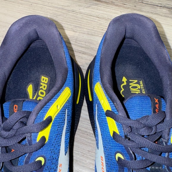 Brooks Blue and Yellow Athletic Shoes - Picture 12 of 13